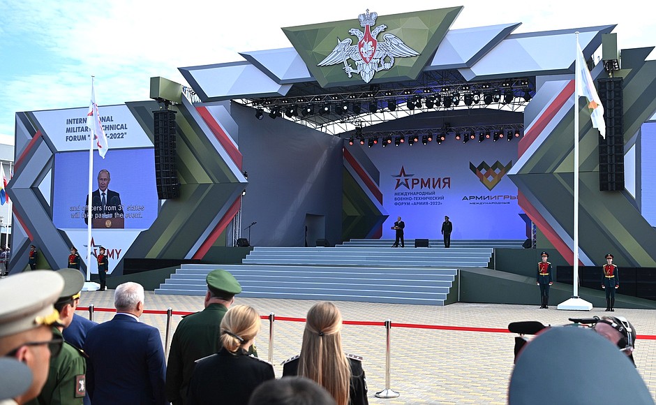 Speech at the opening ceremony of the Army-2022 International Military-Technical Forum and the 2022 International Army Games.