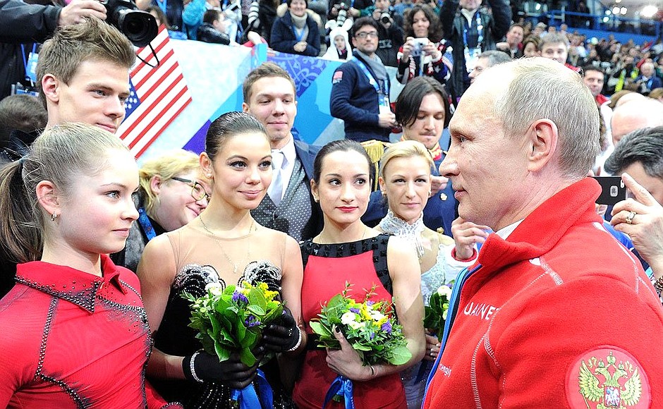 Russia’s athletes became the champions in team figure skating.