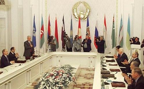 Заседание Совета глав государств СНГ в узком составе.