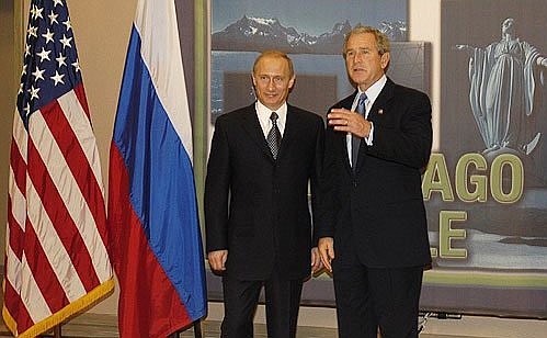 Meeting with President of the United States George W.Bush.