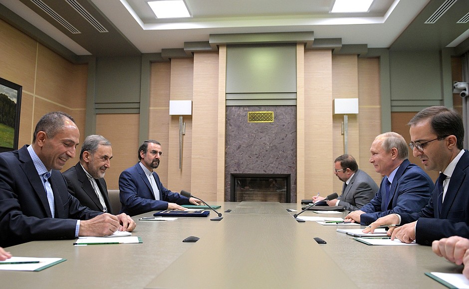 Meeting with Iran Supreme Leader's Senior Adviser for International Affairs Ali Akbar Velayati.