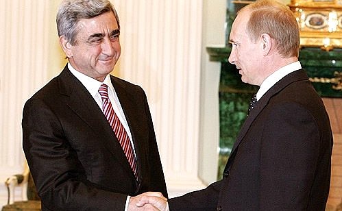 With President-elect of Armenia Serzh Sargsyan.