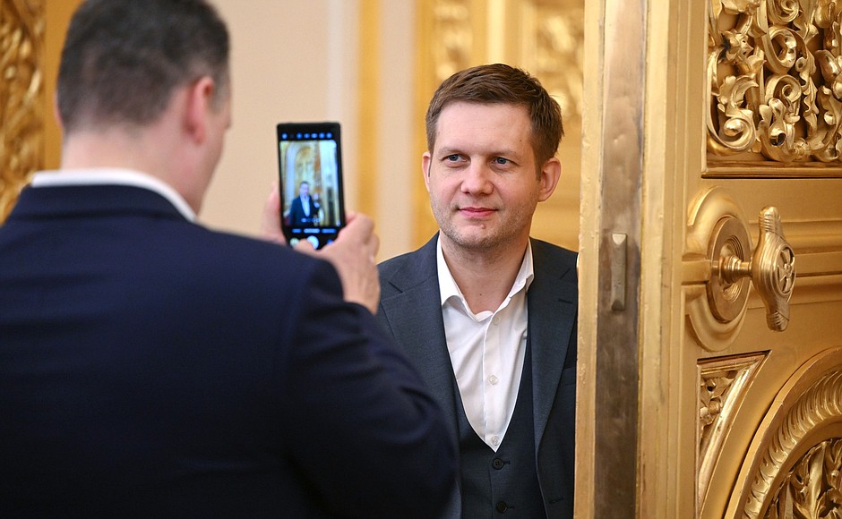 General Director of the Spas TV Channel, television presenter Boris Korchevnikov before a meeting with trusted representatives.