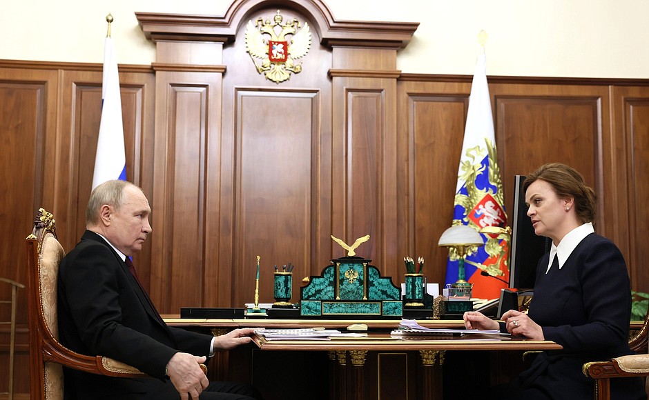 Meeting with Head of the Defenders of the Fatherland Foundation Anna Tsivilyova.