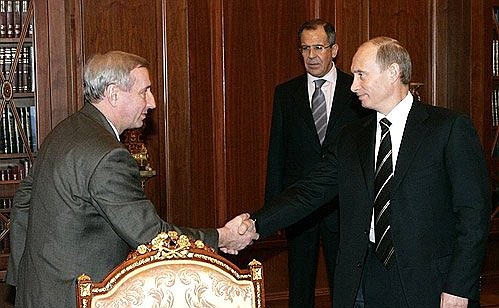With the Russian Ambassador to Georgia, Viacheslav Kovalenko.
