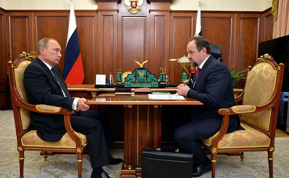 With Minister of Natural Resources and Environment Sergei Donskoy.