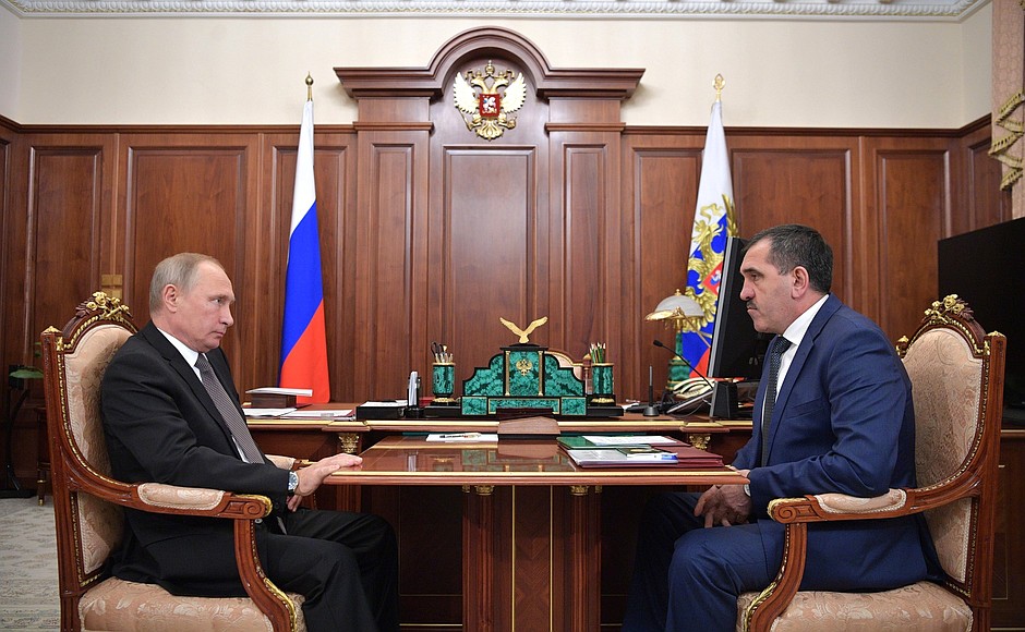 Рабочая встреча с главой Ингушетии Юнус-Беком Евкуровым.