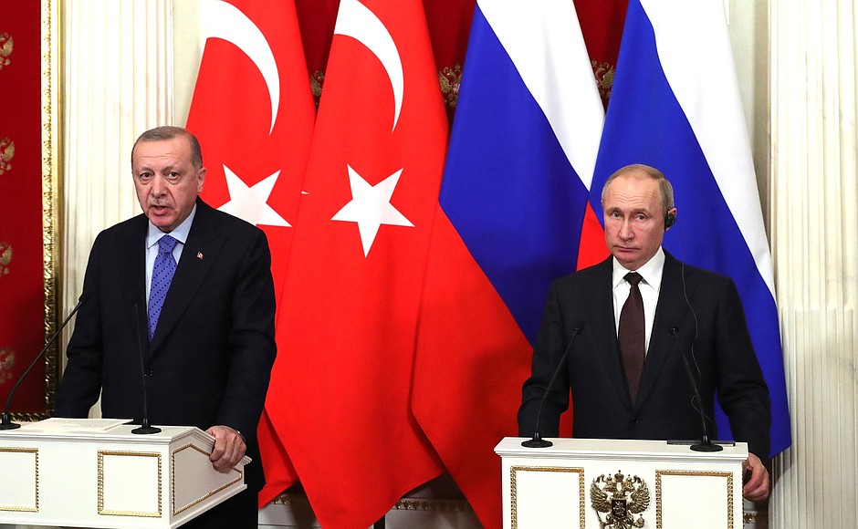 По итогам российско-турецких переговоров Владимир Путин и Реджеп Тайип Эрдоган сделали заявления для прессы.