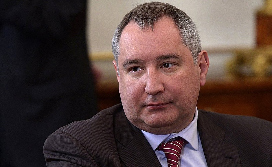 At the meeting with Government members. Deputy Prime Minister Dmitry Rogozin.