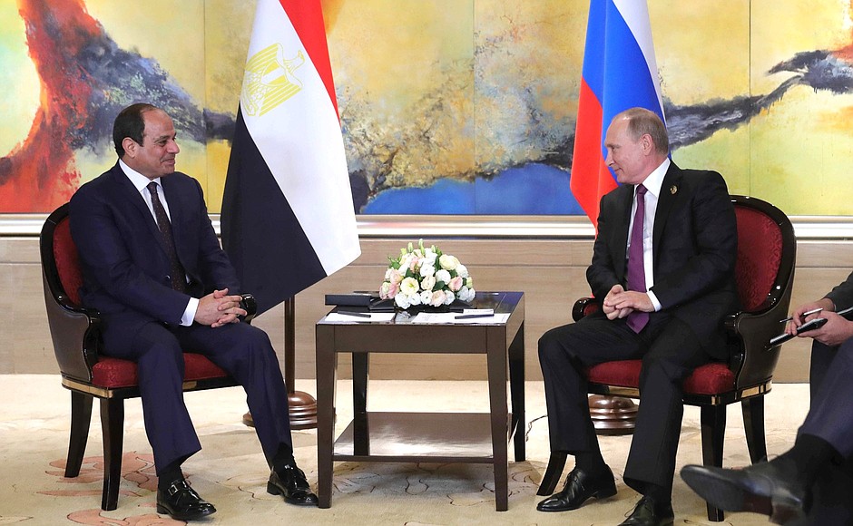 С Президентом Египта Абдельфаттахом Сиси.