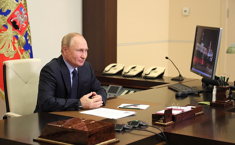 During a meeting with Alexander Avdeyev (via videoconference).