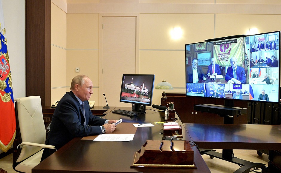 Meeting with political parties’ leaders (via videoconference).