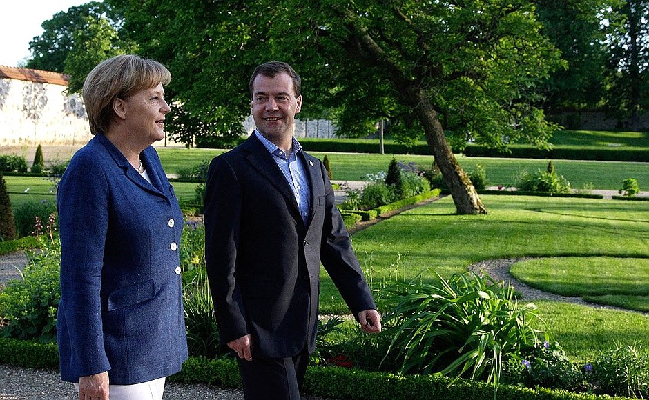 With Federal Chancellor Angela Merkel.