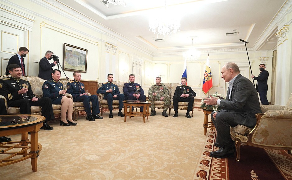 With military personnel participating in the special military operation.