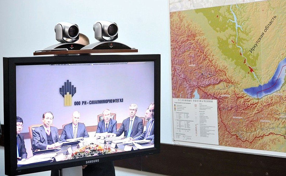 Videoconference with Yuzhno-Sakhalinsk.