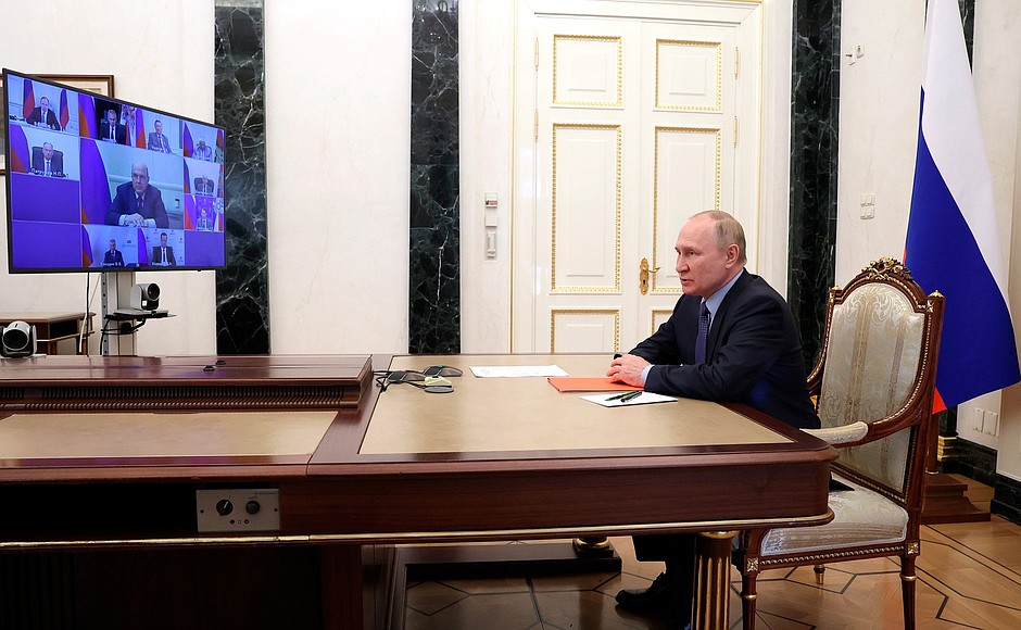 Meeting with the permanent members of the Security Council (via videoconference).