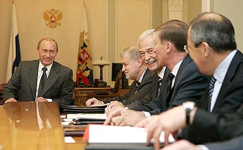 Совещание с постоянными членами Совета Безопасности России.