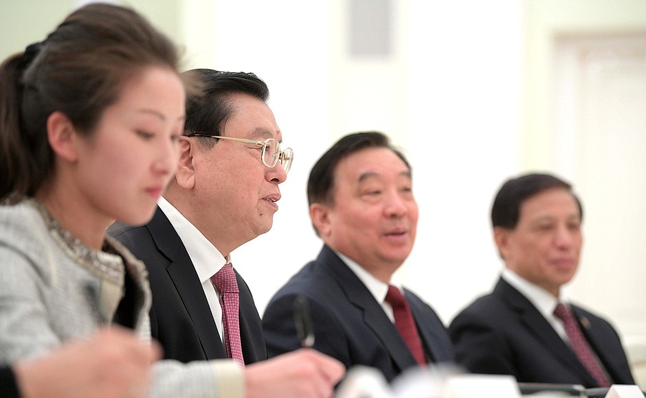 Meeting with Chairman of the Standing Committee of the National People's Congress Zhang Dejiang.