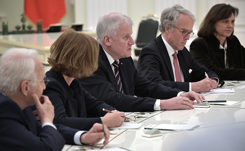 Встреча с премьер-министром Баварии Хорстом Зеехофером.
