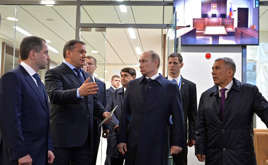 Inspecting the new building of the Arbitration Court of the Republic of Tatarstan.