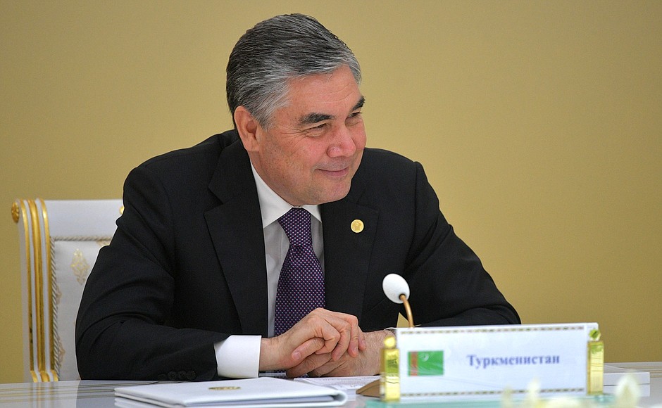 President of Turkmenistan Gurbanguly Berdimuhamedov at a meeting of the CIS Heads of State Council.
