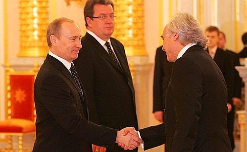 The Ambassador of the Kingdom of Spain, Juan Antonio March Pujol, presents his credentials to the President of Russia.