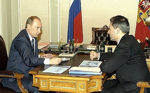 A working meeting with Minister of Information Technologies and Communications Leonid Reiman.