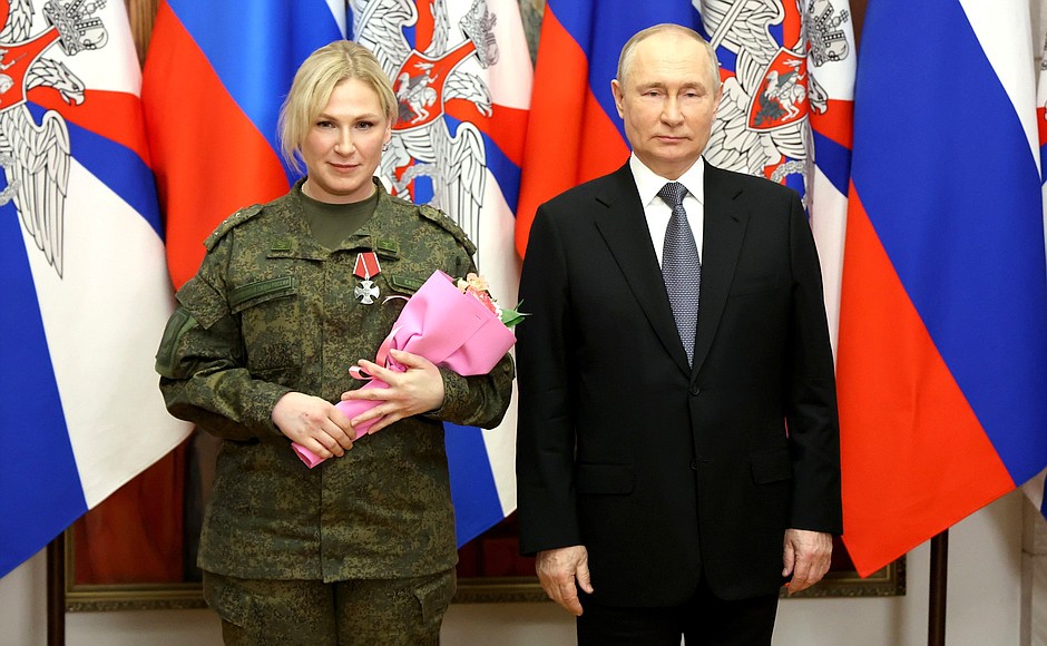 The Order of Courage was awarded to Guards Captain of the Medical Service Anna Sidorenko.