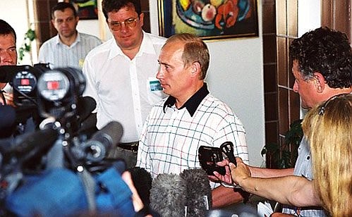 President Putin meeting with Russian journalists.