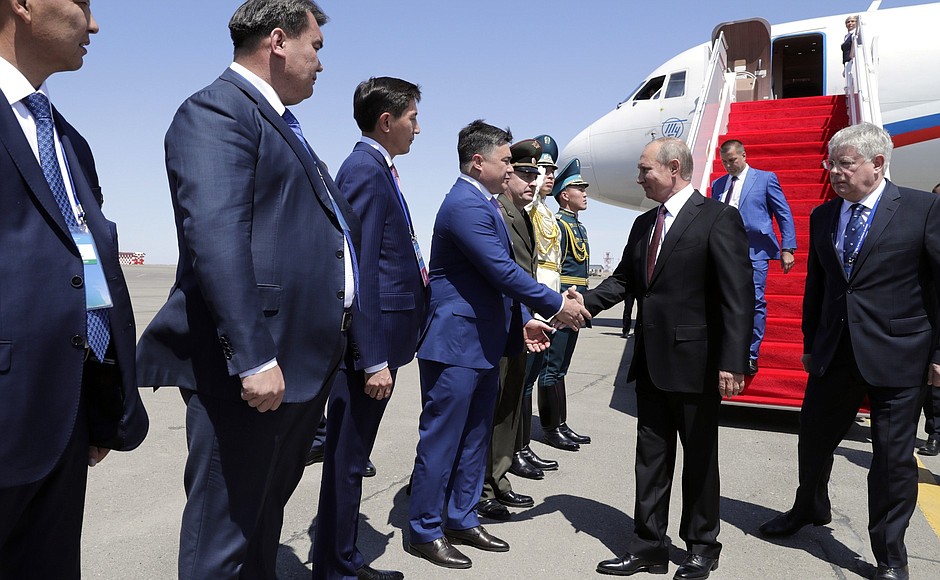 Vladimir Putin arrived in Kazakhstan.