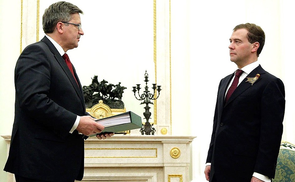 With Marshal of the Polish Sejm Bronislaw Komorowski.