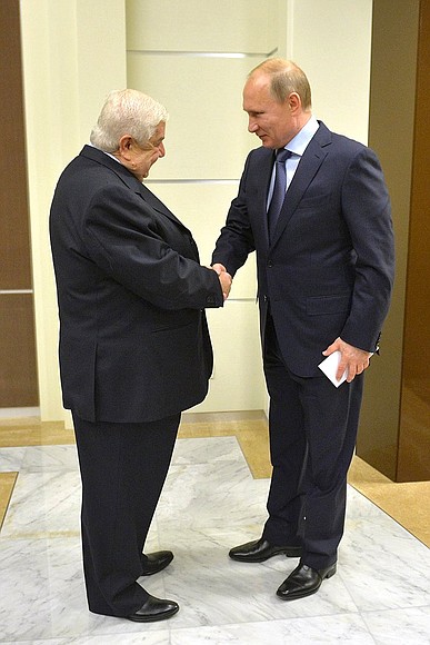 With Deputy Prime Minister of Syria and Minister of Foreign Affairs and Expatriates Walid Muallem.