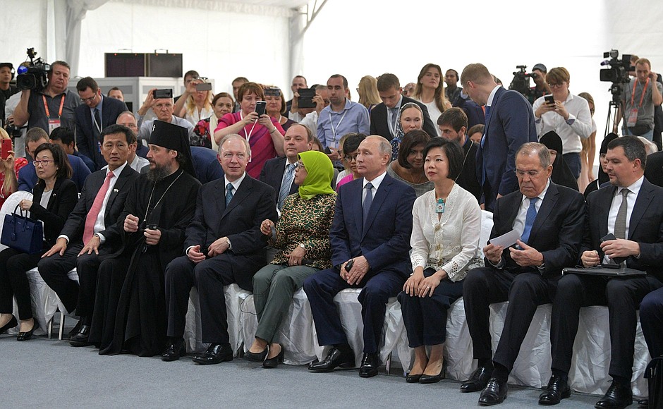 At the groundbreaking ceremony for the Russian Cultural Centre.