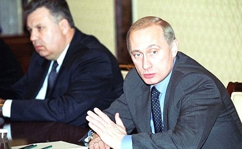 The State Council presidium in session. Left: Governor of the Khabarovsk Region Viktor Ishayev.
