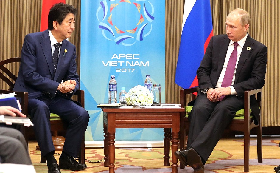 Meeting with Japanese Prime Minister Shinzo Abe.