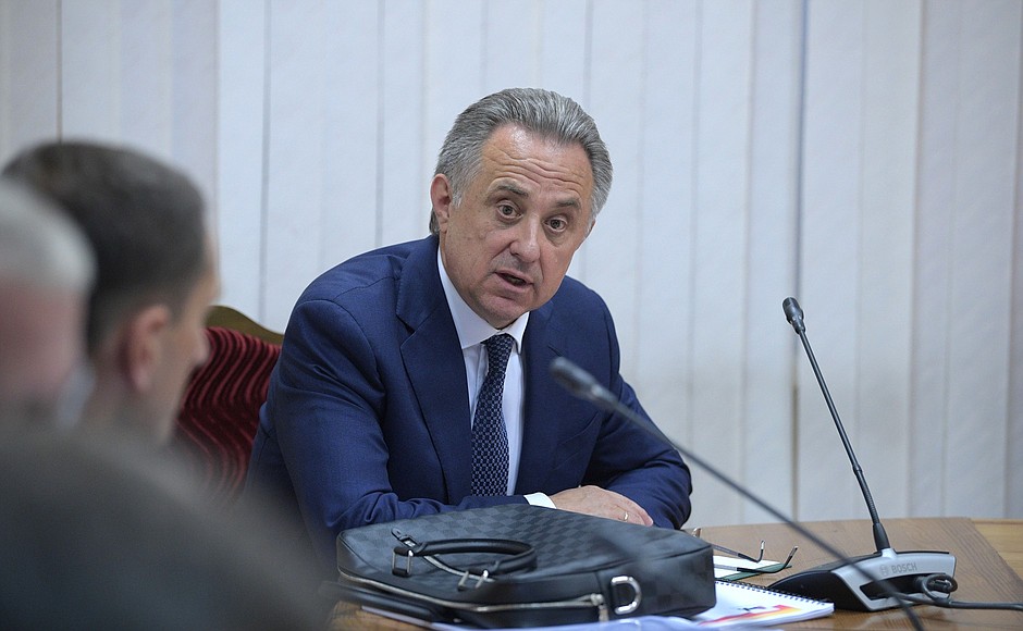 Deputy Prime Minister and Chair of the Government Commission on Flood Relief in the Irkutsk Region Vitaly Mutko.