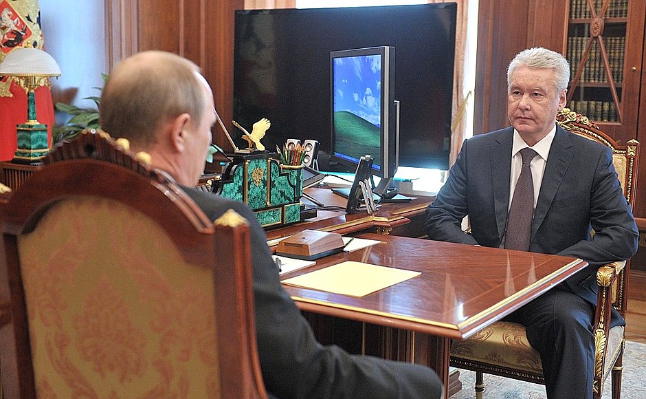 With Mayor of Moscow Sergei Sobyanin.
