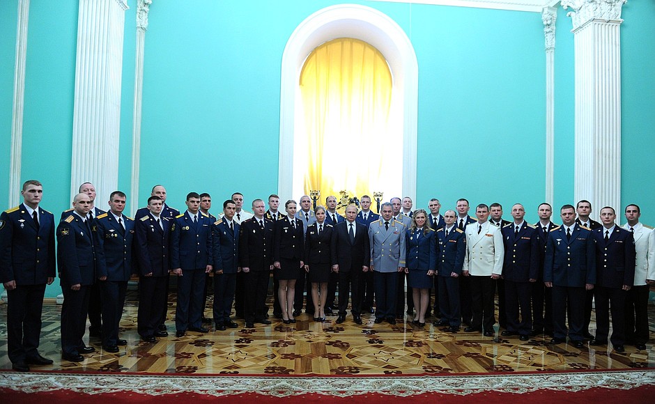 With top graduates of military academies.