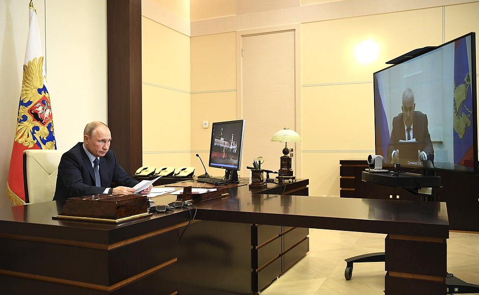 Рабочая встреча с губернатором Костромской области Сергеем Ситниковым (в режиме видеоконференции).