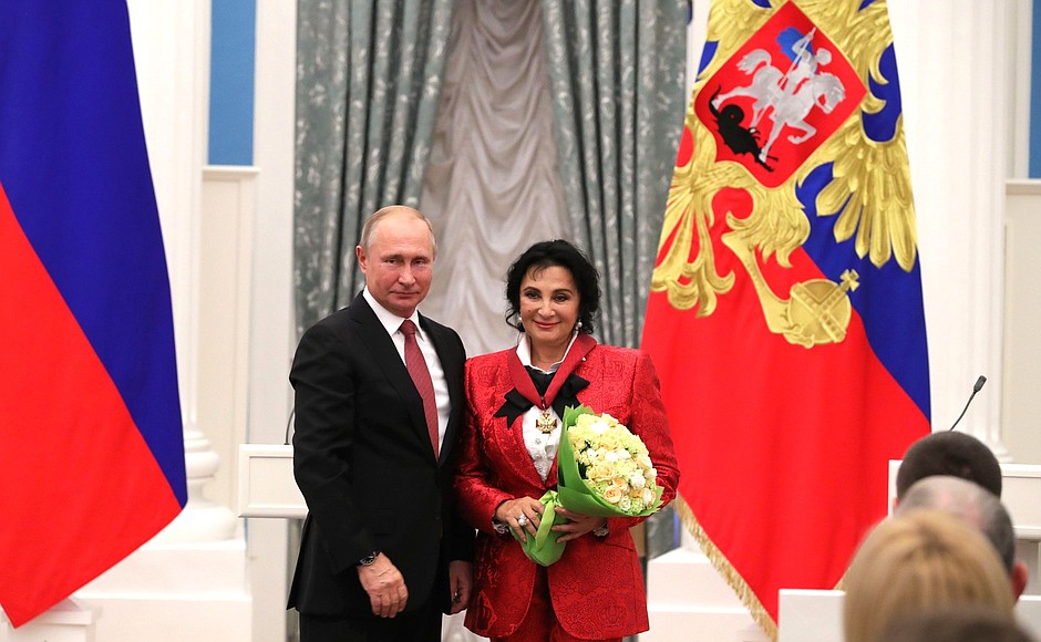 Head Coach of the Russian national rhythmic gymnastics team Irina Viner-Usmanova was awarded the Order for Services to the Fatherland, II degree.