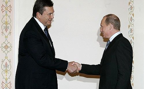 With Ukrainian Prime Minister Viktor Yanukovich.