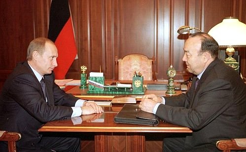 Рабочая встреча с Президентом Башкирии Муртазой Рахимовым.