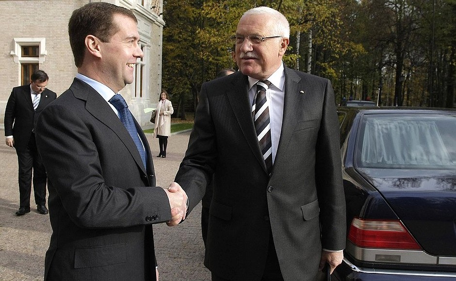 Dmitry Medvedev met with President of the Czech Republic Vaclav Klaus • President of Russia