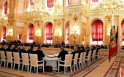 State Council meeting on education development in Russia.
