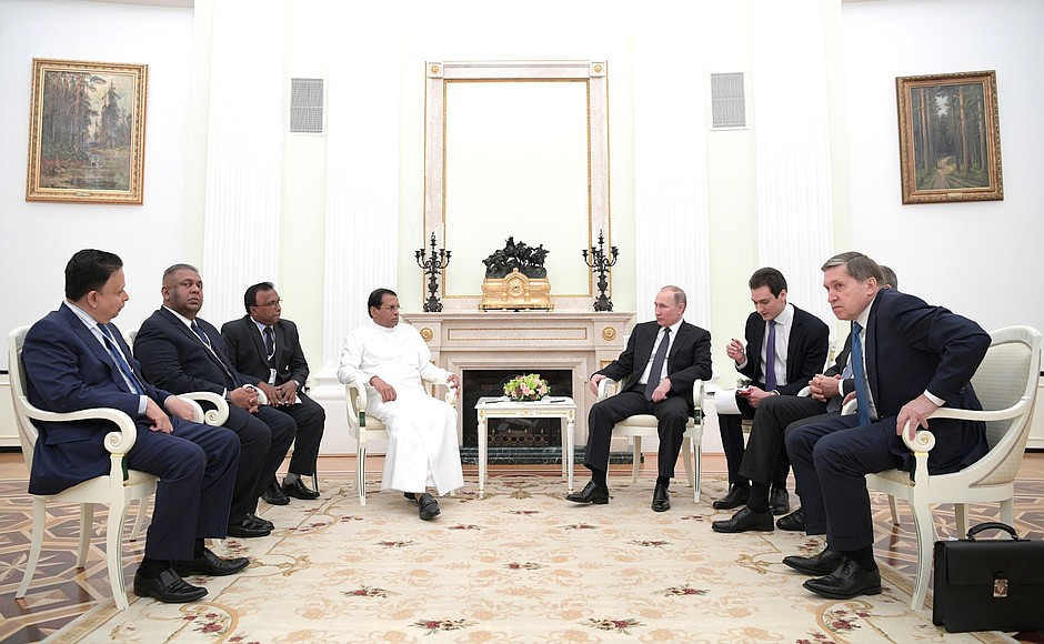 Meeting with President of Sri Lanka Maithripala Sirisena.