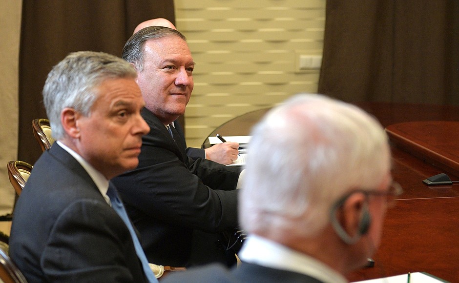 Meeting with US Secretary of State Mike Pompeo.