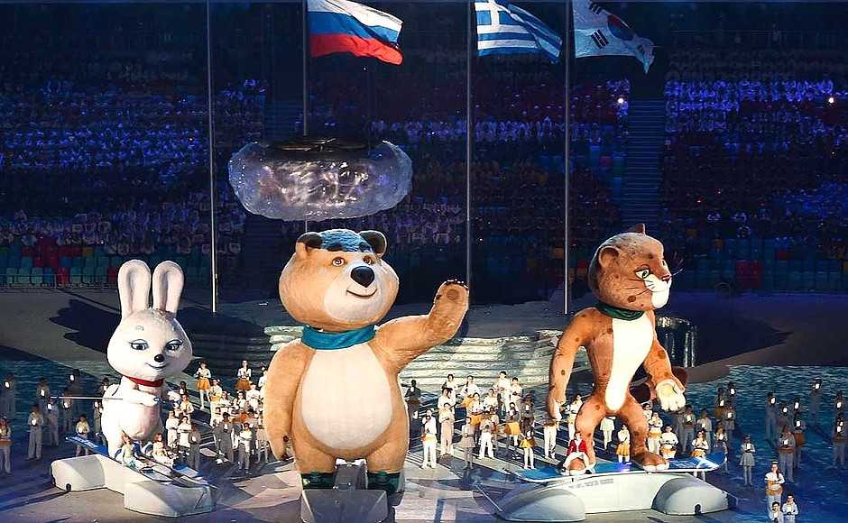 Closing ceremony of the XXII 2014 Winter Olympics.