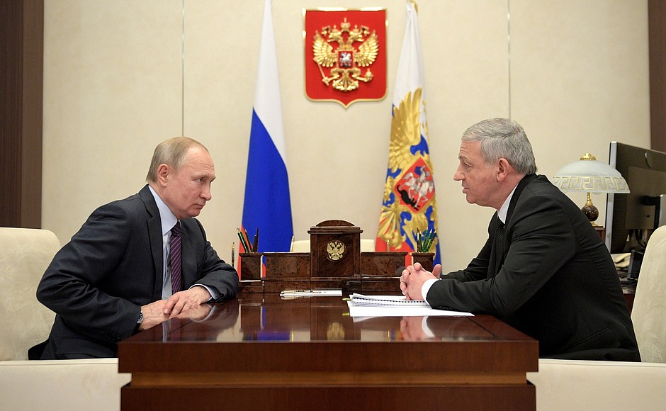 С Главой Республики Северная Осетия – Алания Вячеславом Битаровым.
