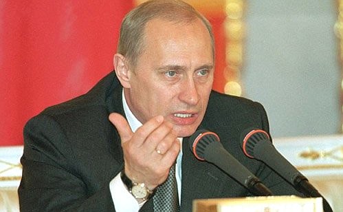 President Vladimir Putin addressing a meeting of the State Council.