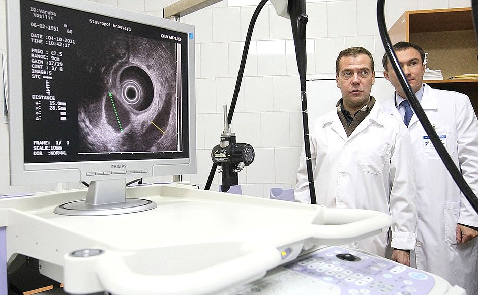 Dmitry Medvedev visited the Stavropol Regional Vascular Centre.